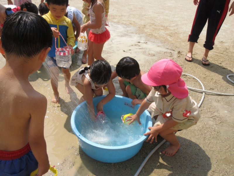 もも水遊び