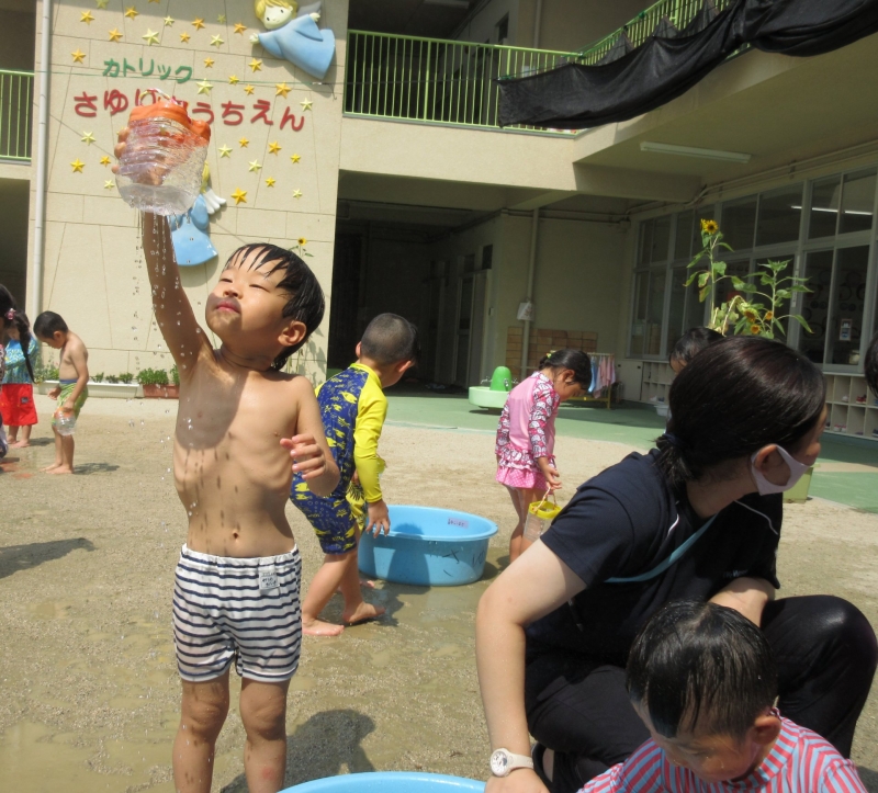 すずらん水遊び
